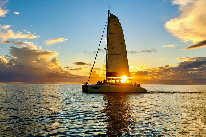 catamaran sunset sailing
