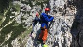 walking along a vertical rock with nothing but air under your feet