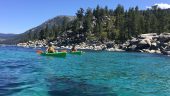 Kayak in clear water