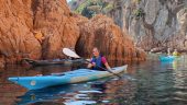 Beautiful morning by kayak on the sea