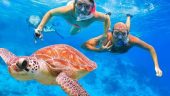 Family hike and snorkeling